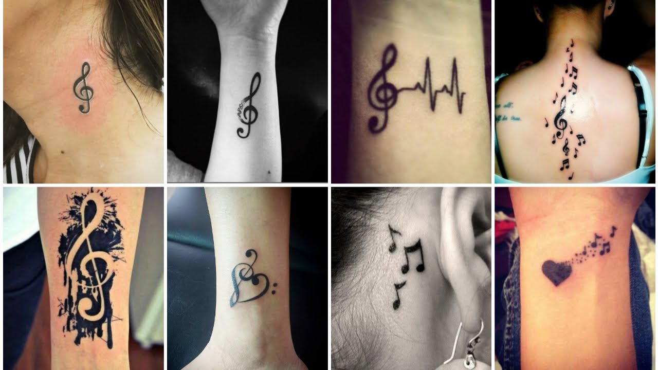 Abstract musical art tattoos