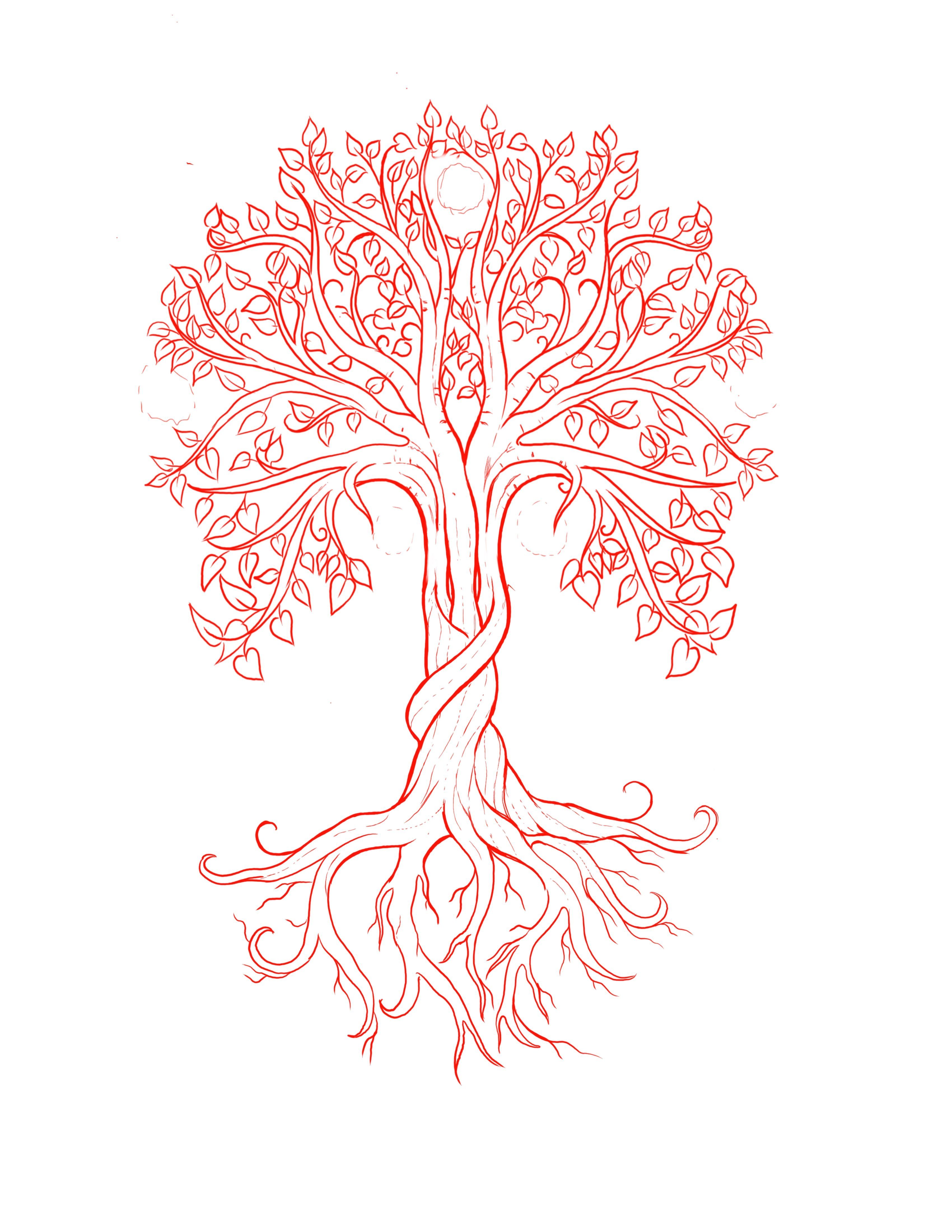 abstract tree tattoo ideas for artists