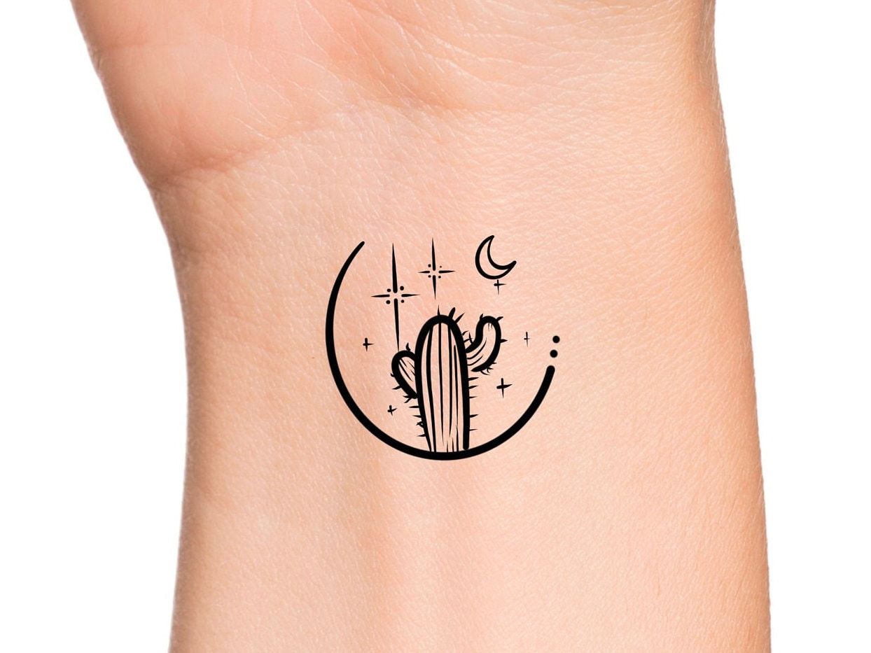 adorable cactus tattoo ideas for beginners