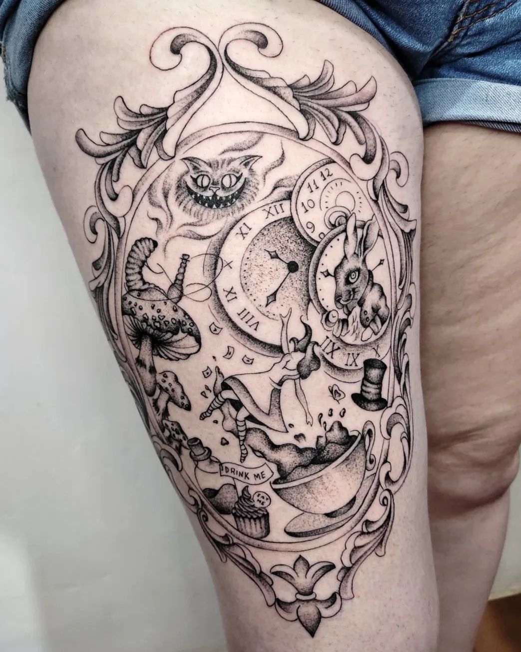 Alice in Wonderland tattoo ideas for first tattoos.