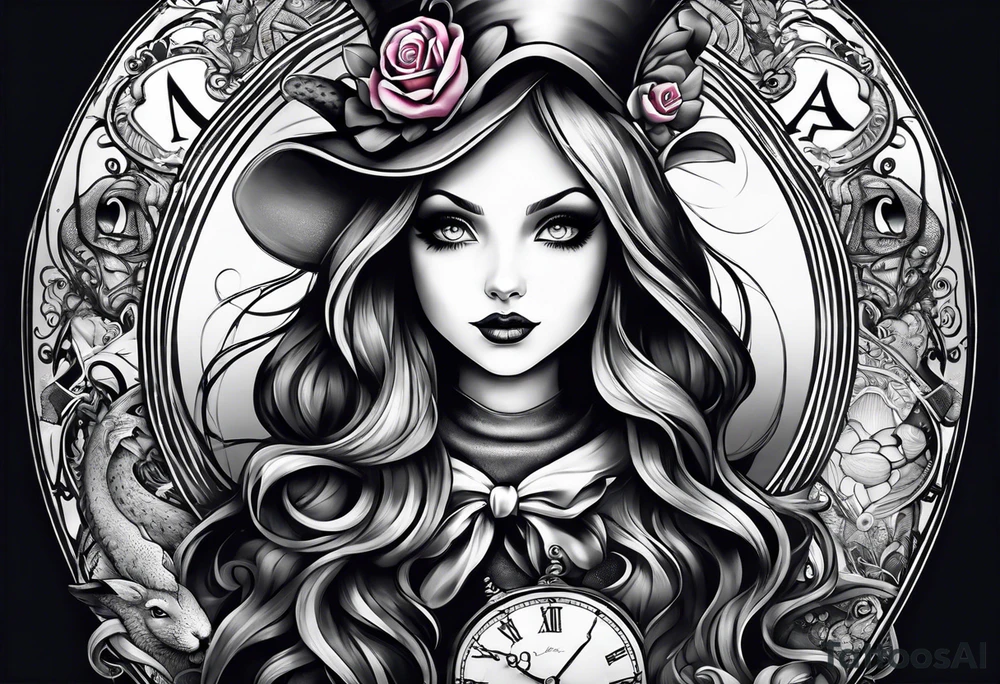 Alice in Wonderland tattoo ideas 0014