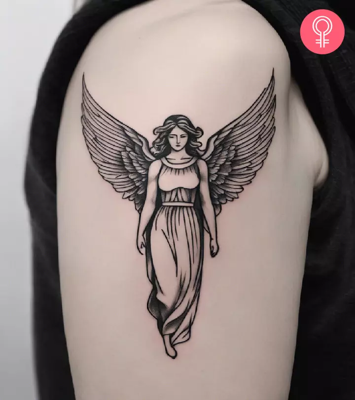 Angel Tattoo Ideas for Females 0011