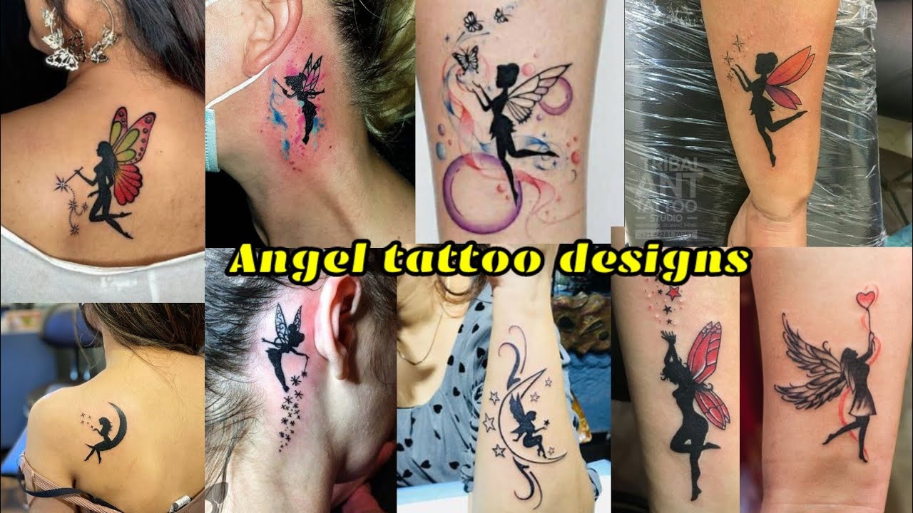 Angel Tattoo Ideas for Females 0012