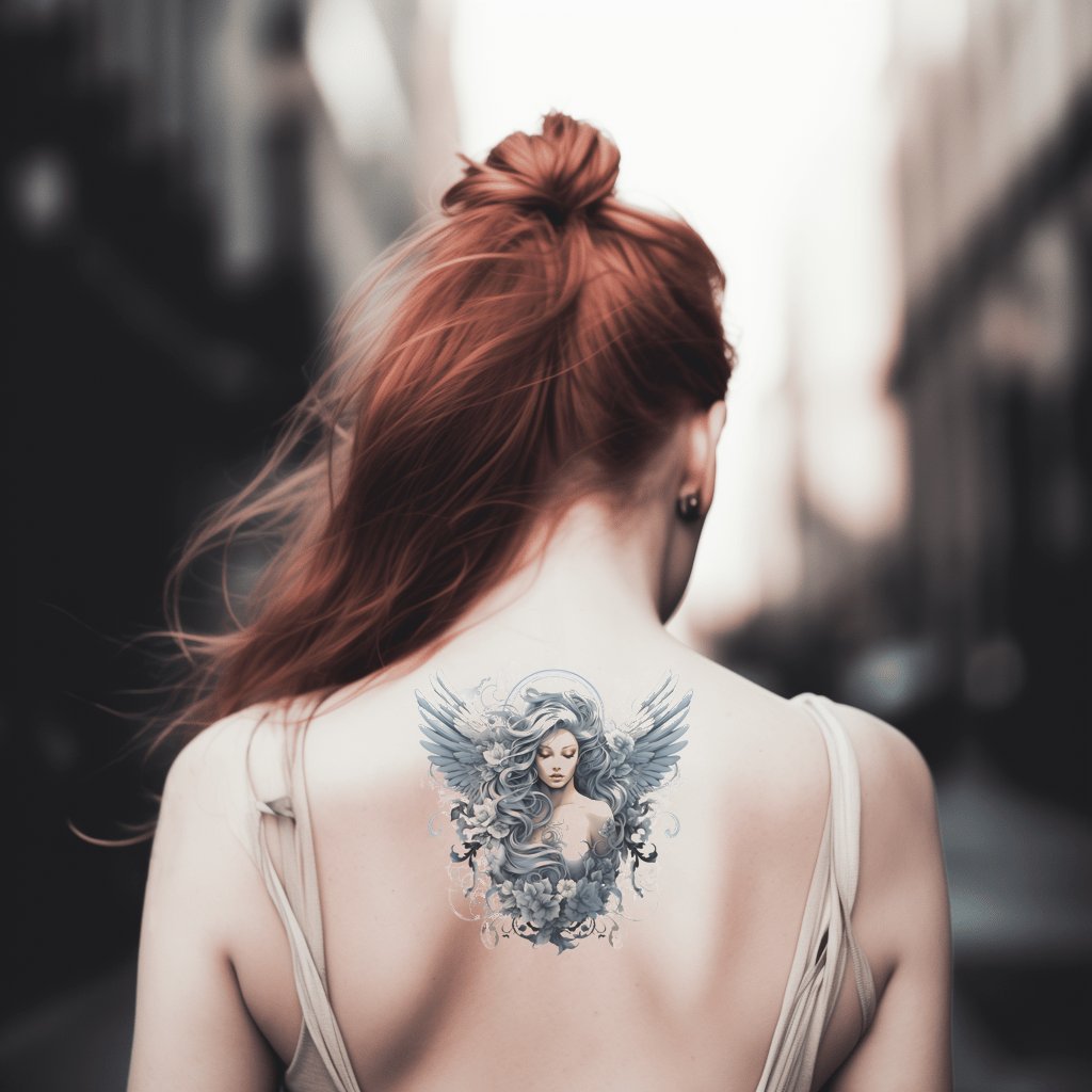 Angel Tattoo Ideas for Females 0014