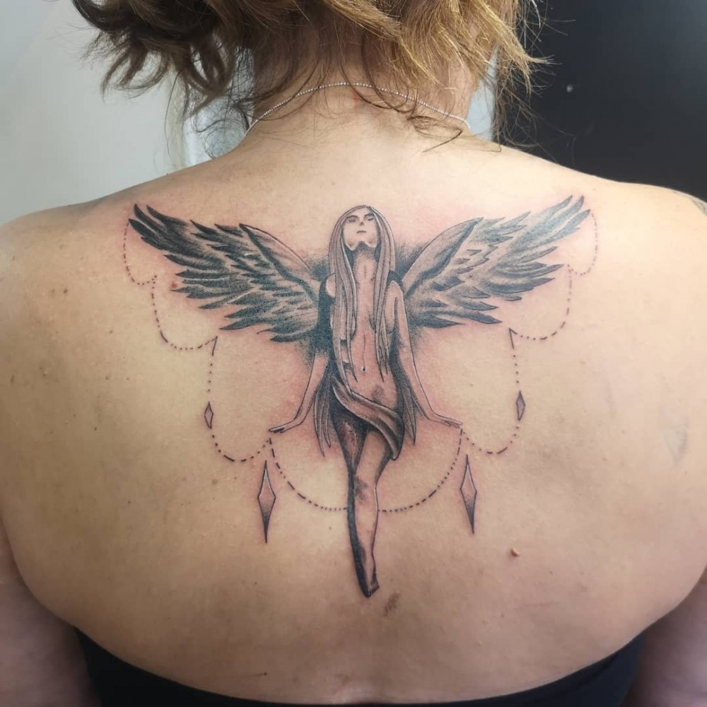 Angel Tattoo Ideas for Females 0015