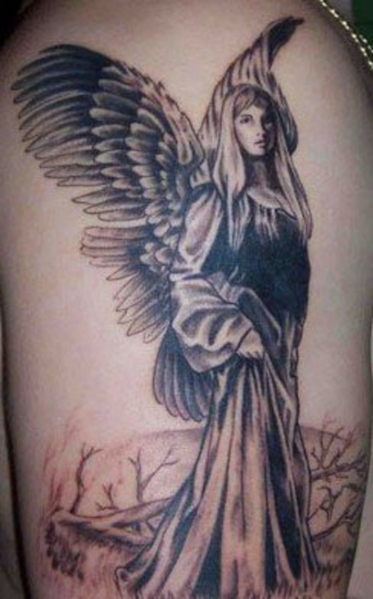 Angel Tattoo Ideas for Females 0023