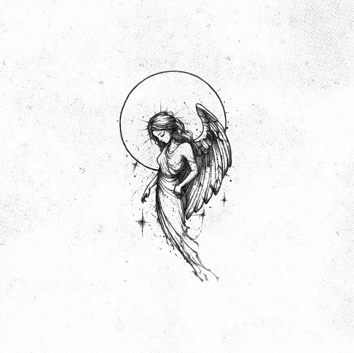 Angel Tattoo Ideas for Females 0027