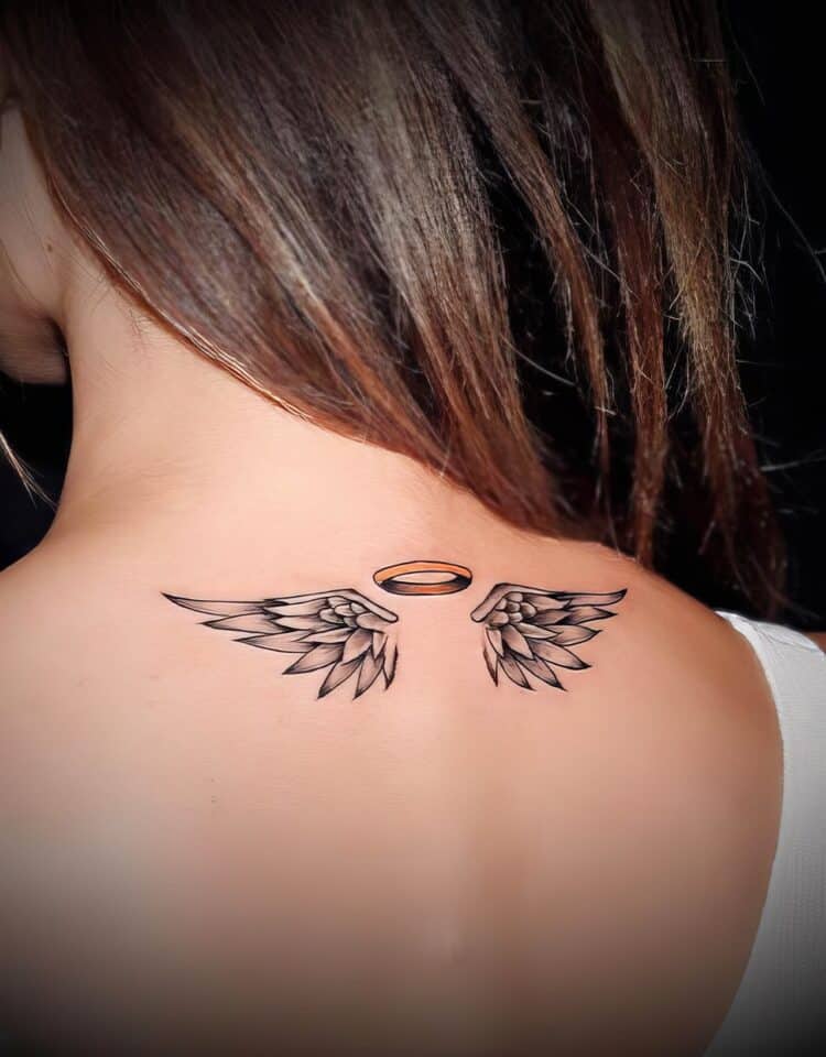 Angel Tattoo Ideas for Females 0030