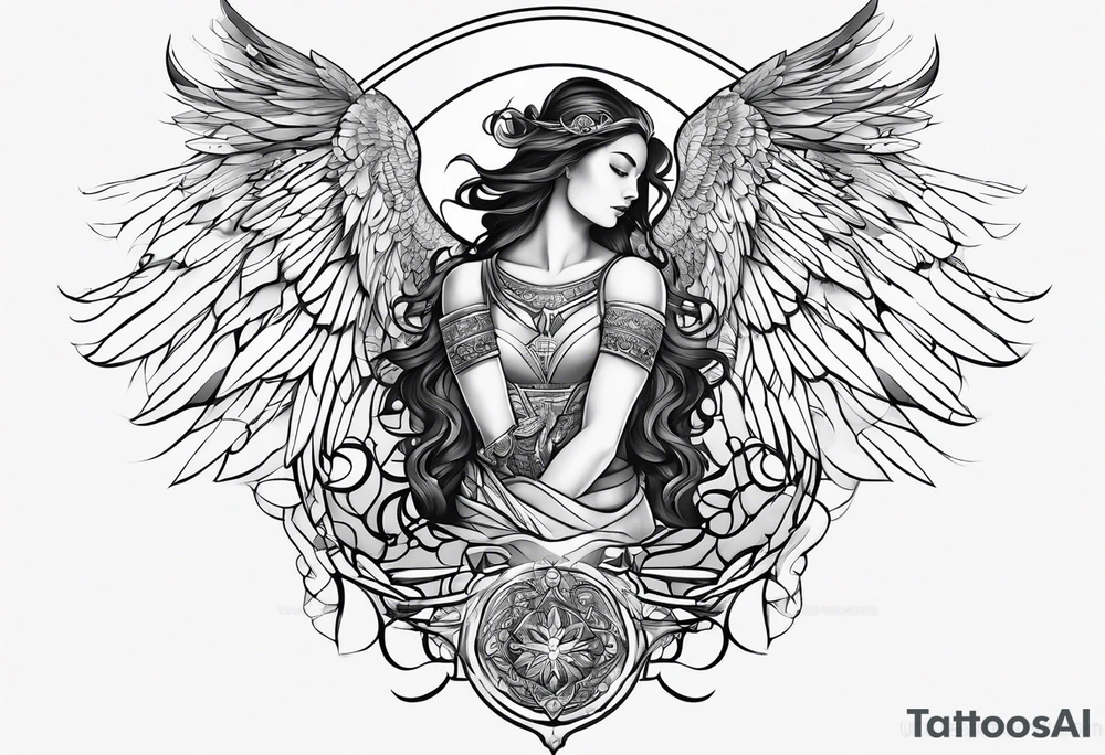 Angel Tattoo Ideas for Females 0052