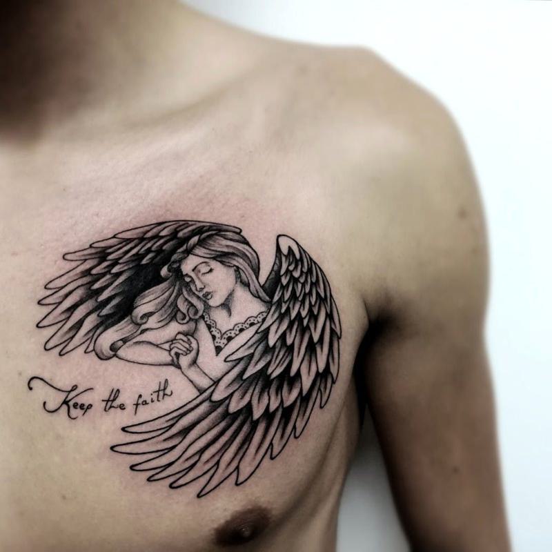 Angel Tattoo Ideas for Females 0064