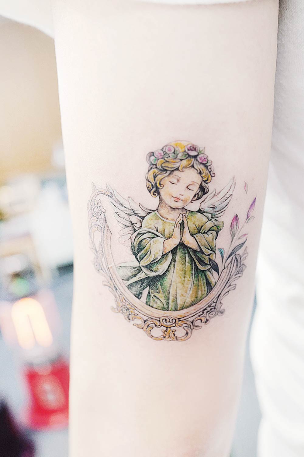 Angel Tattoo Ideas for Females 0066