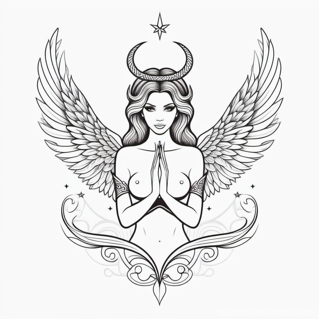 Angel Tattoo Ideas for Females 0078