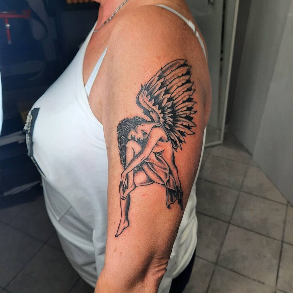 Angel Tattoo Ideas for Females 0096