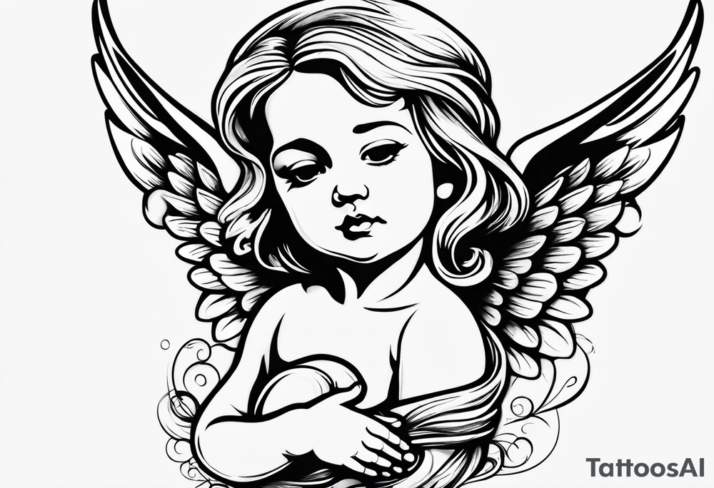 Angel Tattoo Ideas for Females 0099