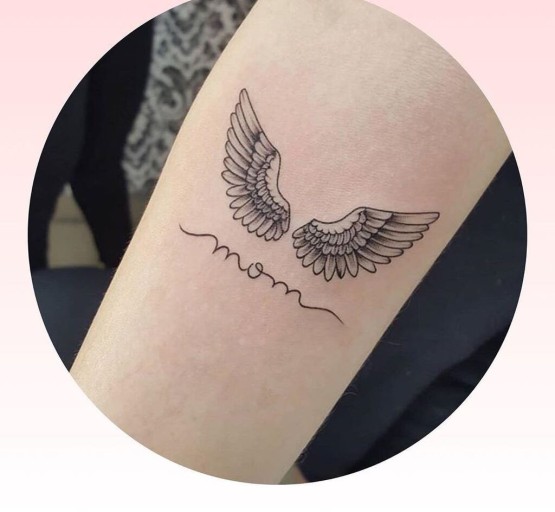 angel wing tattoo small