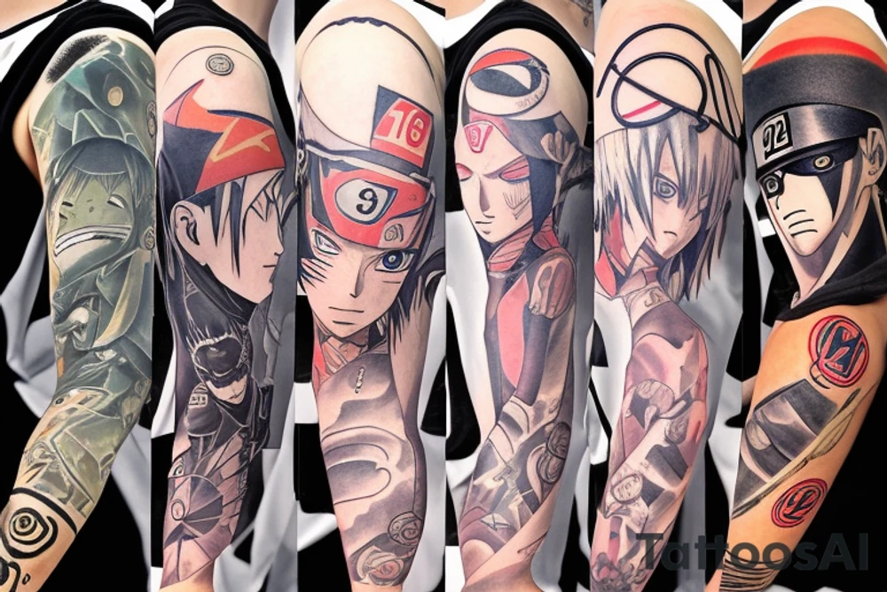 Anime Sleeve Tattoo Ideas 0011