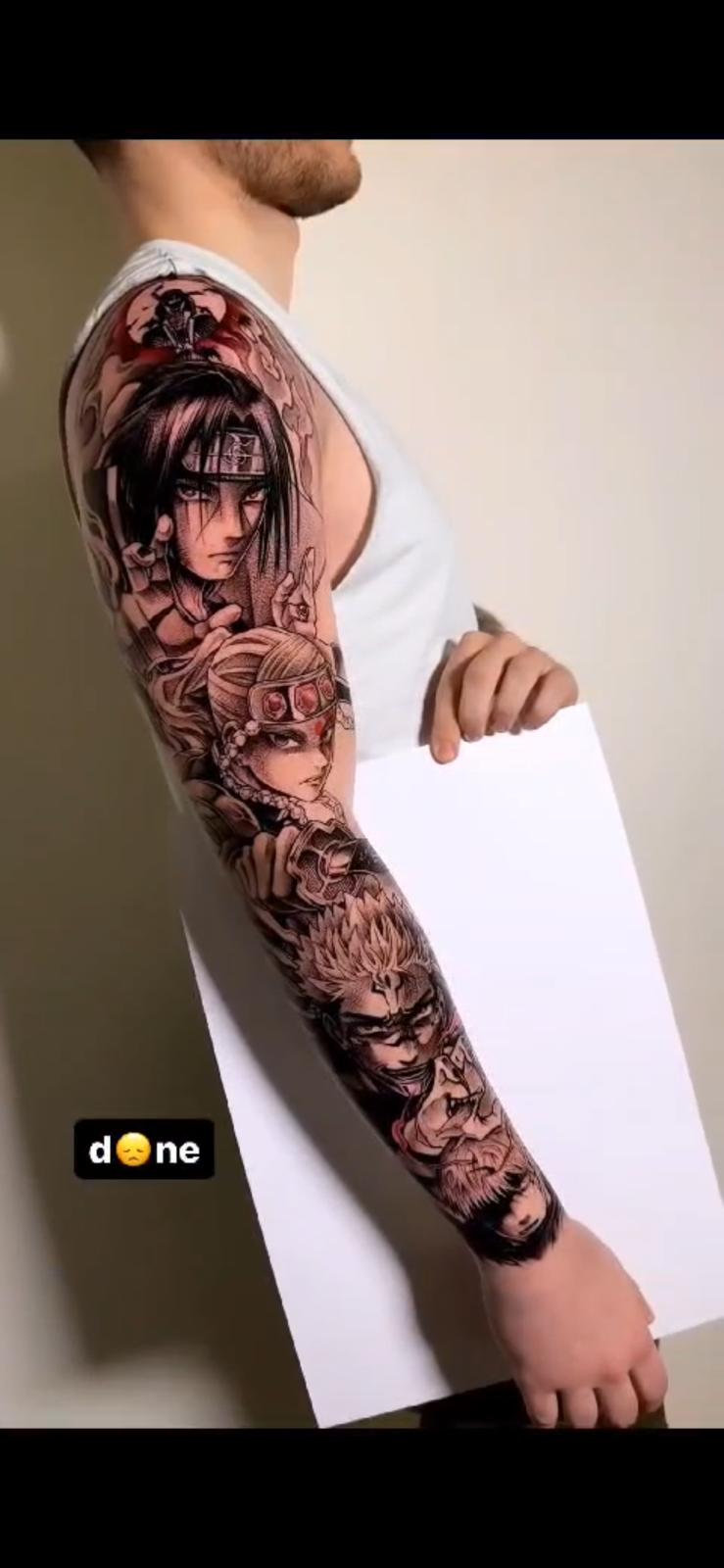 Anime Sleeve Tattoo Ideas 0017