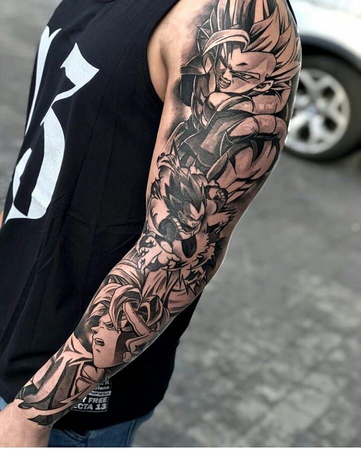 Anime Sleeve Tattoo Ideas 0025