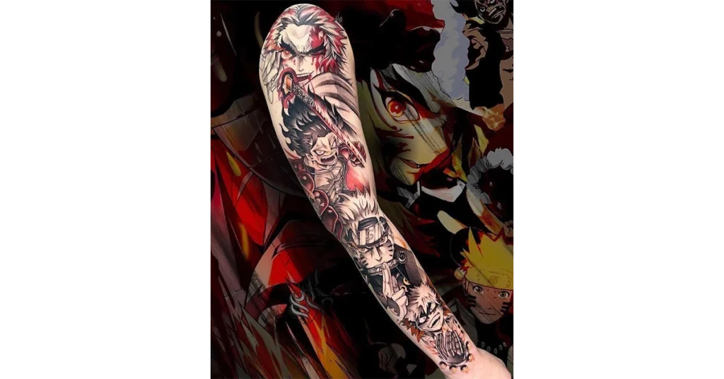 Anime Sleeve Tattoo Ideas 0035