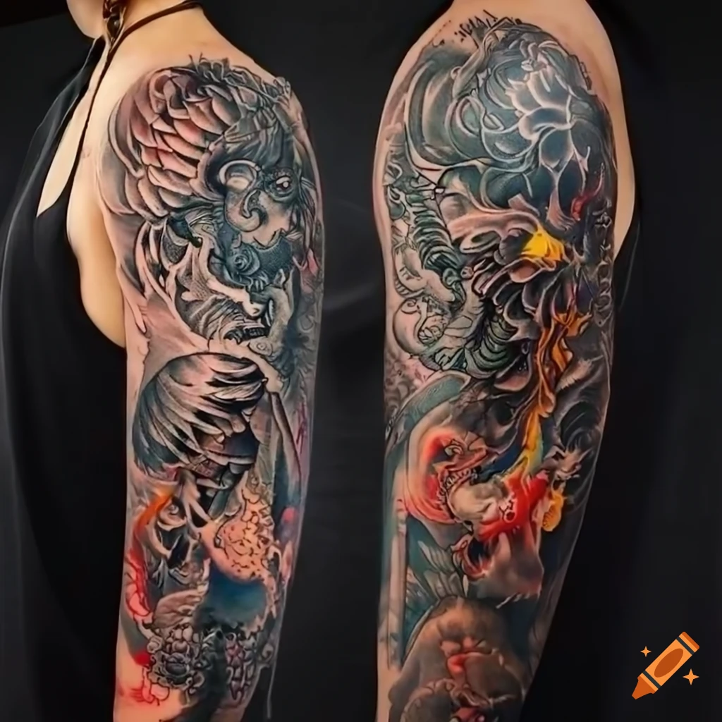 Anime Sleeve Tattoo Ideas 0069