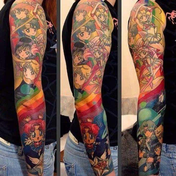 Anime Sleeve Tattoo Ideas 0070