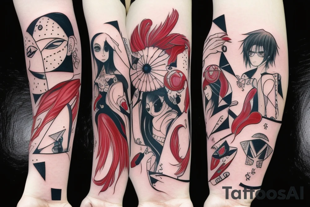 Anime Sleeve Tattoo Ideas 0081