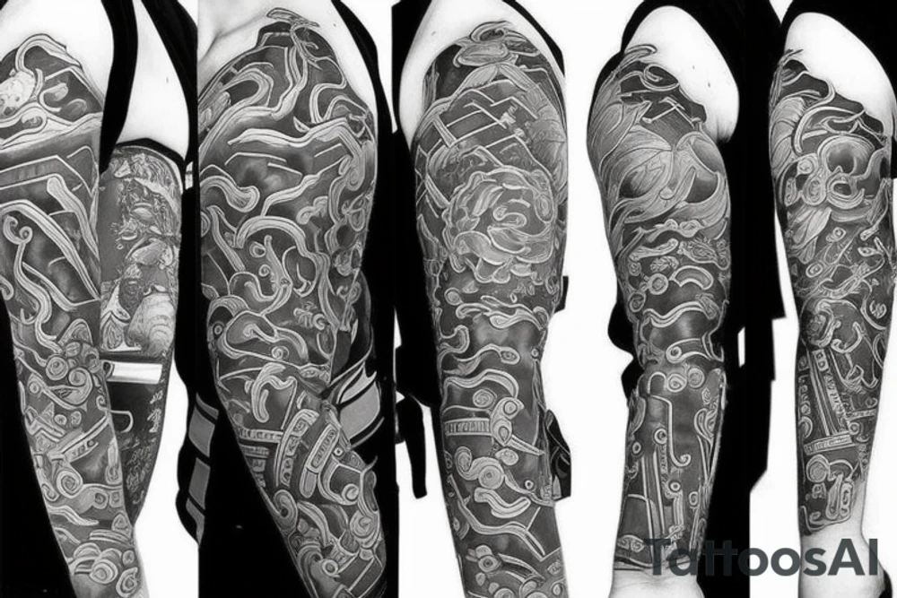 Anime Sleeve Tattoo Ideas 0096