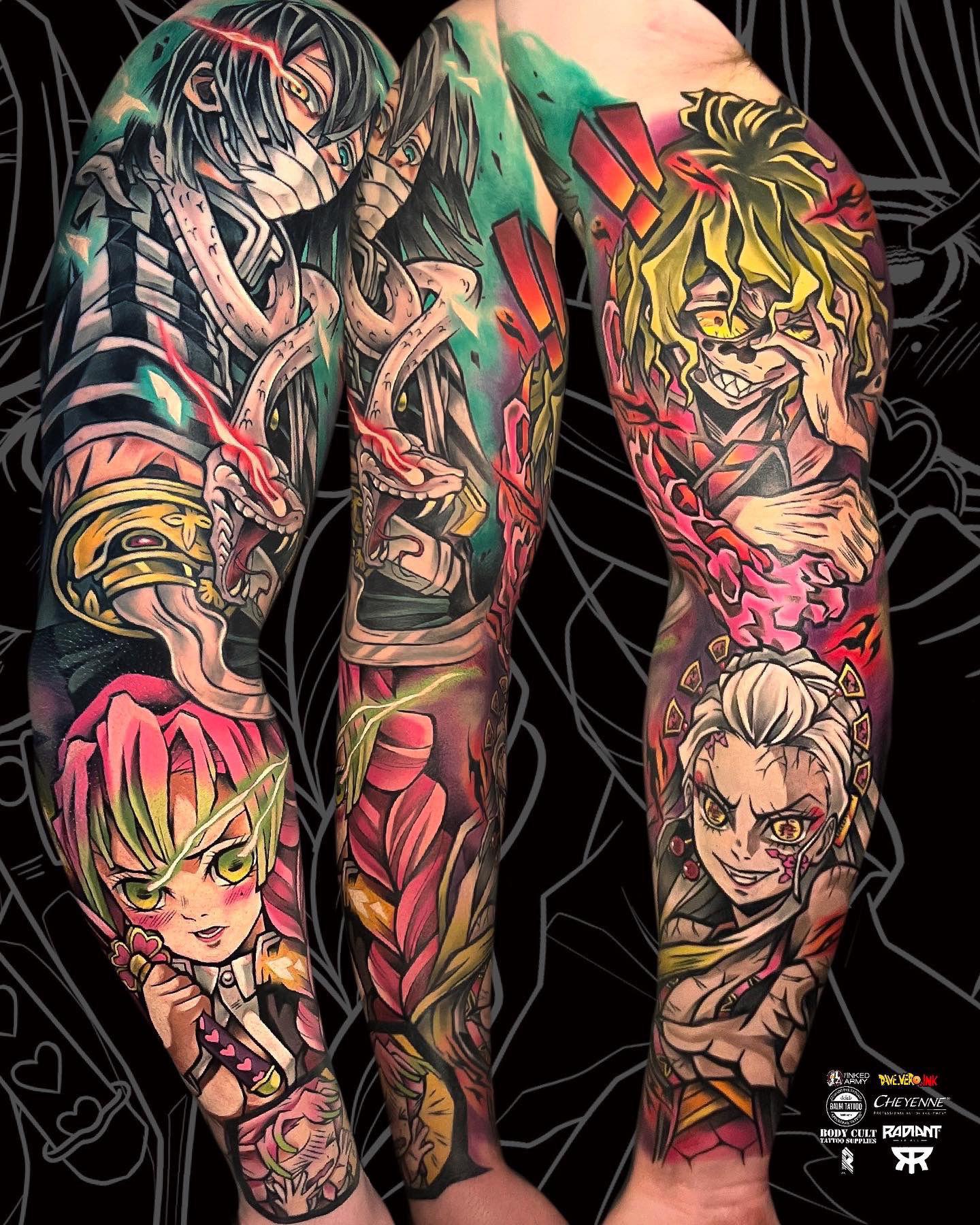 Anime Sleeve Tattoo Ideas 0098