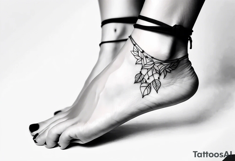 ankle bracelet tattoo ideas 0015