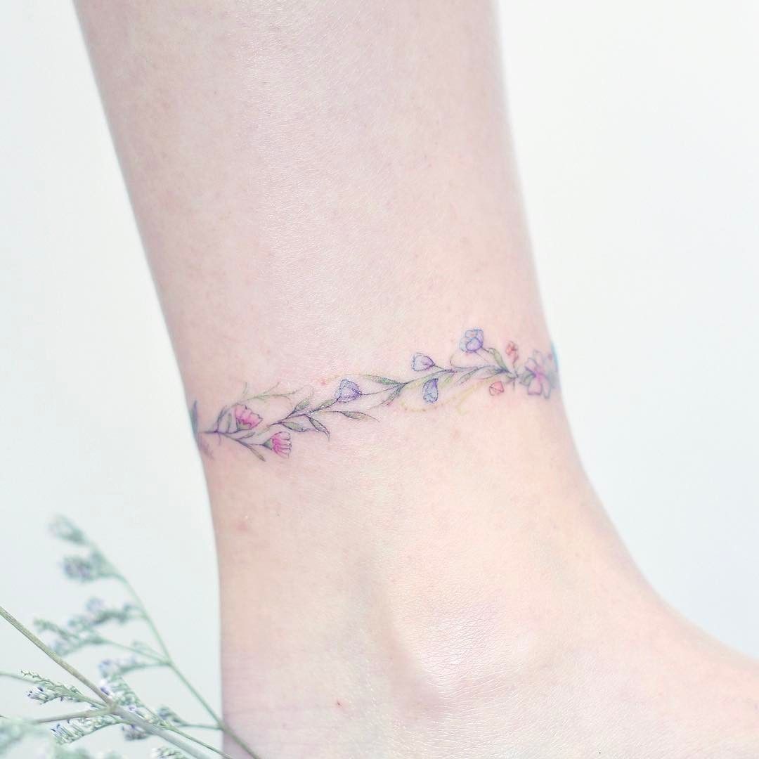 ankle bracelet tattoo ideas 0018