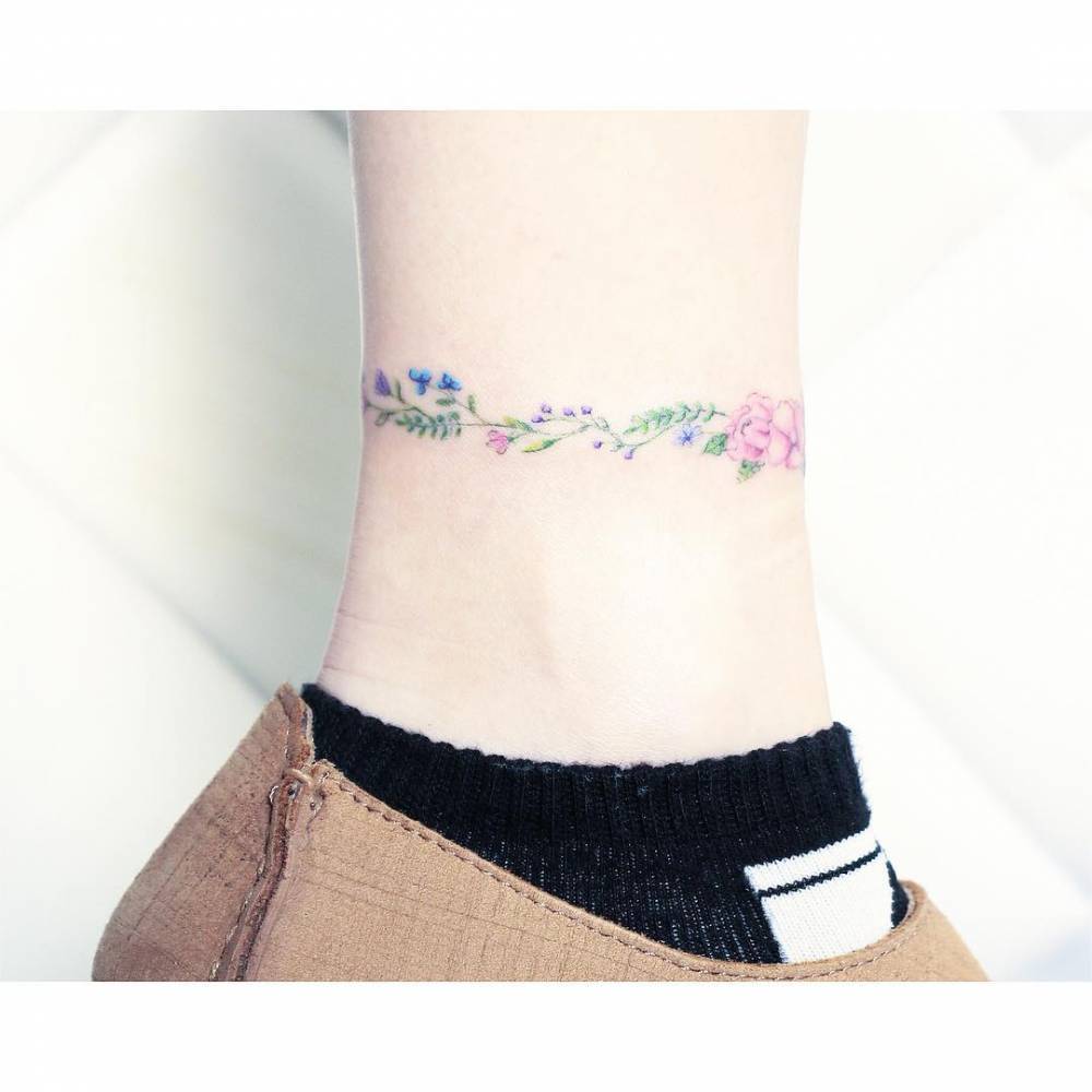 ankle bracelet tattoo ideas 0020