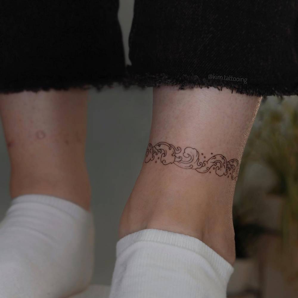 ankle bracelet tattoo ideas 0022