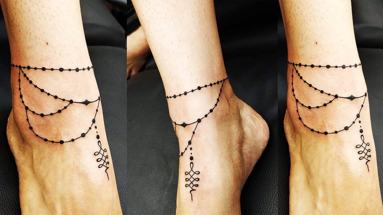 ankle bracelet tattoo ideas 0029