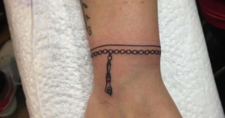 ankle bracelet tattoo ideas 0044