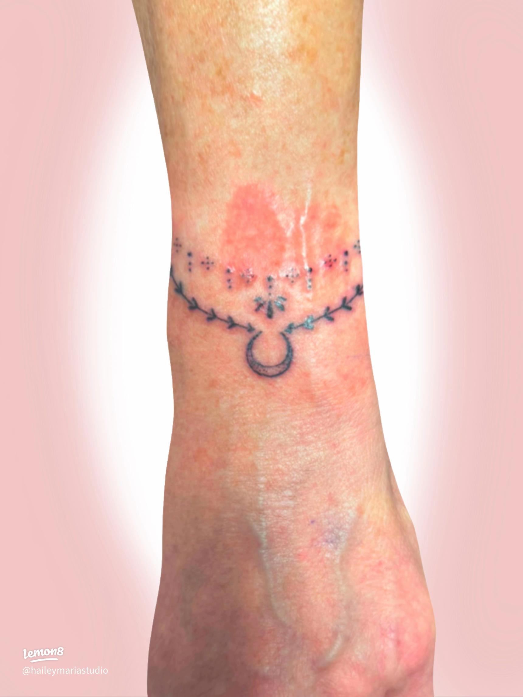 ankle bracelet tattoo ideas 0055