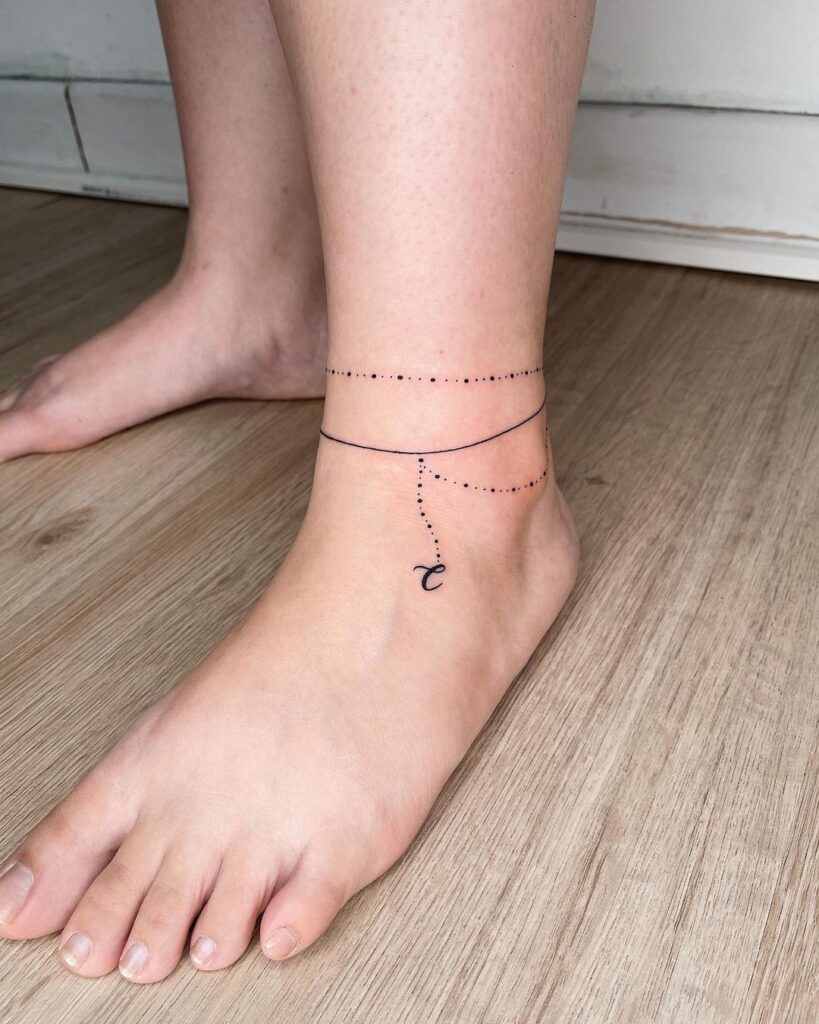 ankle bracelet tattoo ideas 0086