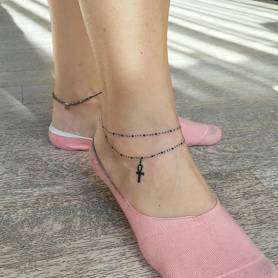 ankle bracelet tattoo ideas 0087