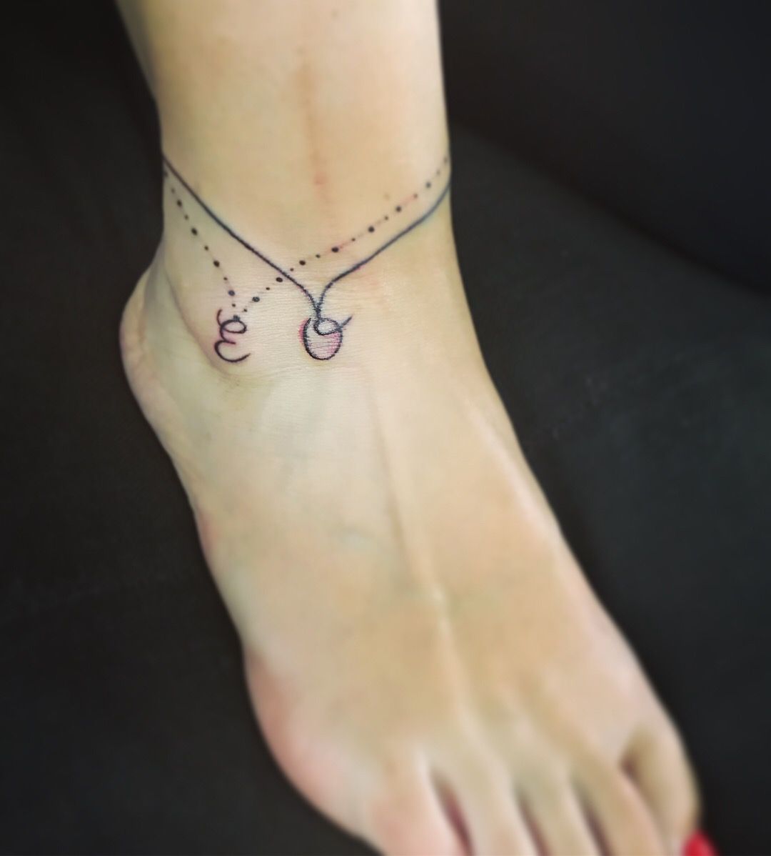 ankle bracelet tattoo ideas 0091