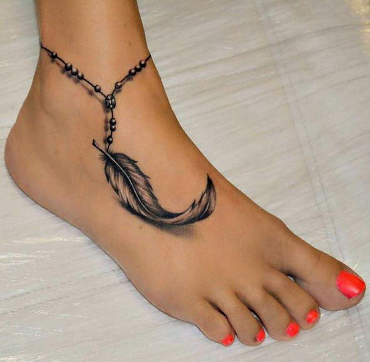 ankle chain tattoo ideas 0010