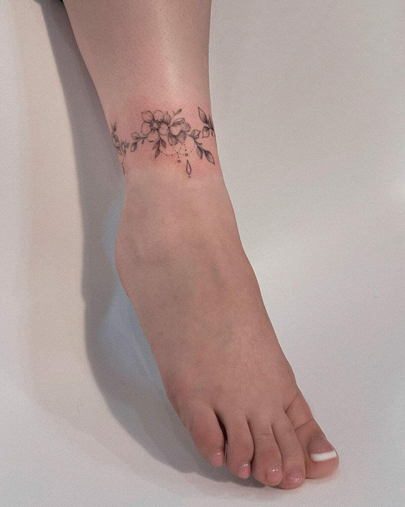 ankle chain tattoo ideas 0015