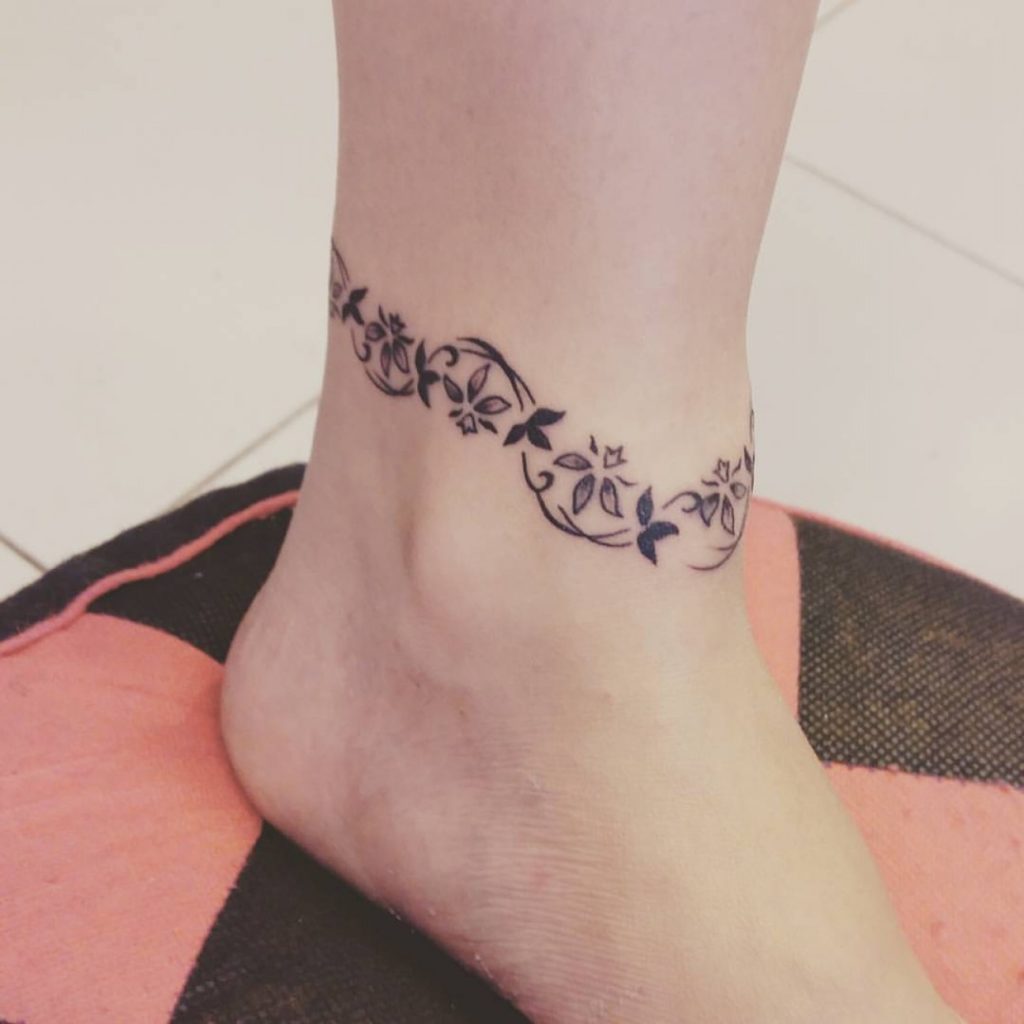 ankle chain tattoo ideas 0016