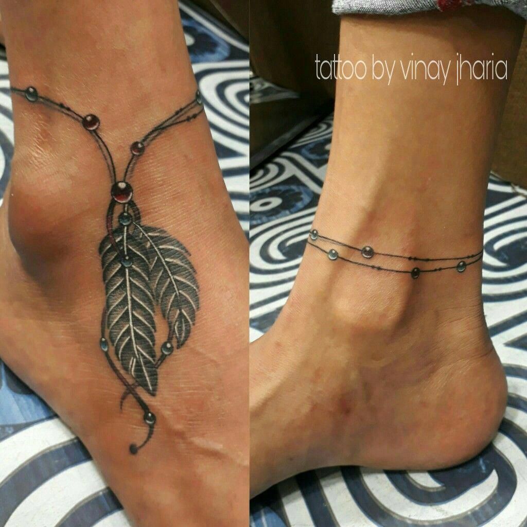 ankle chain tattoo ideas 0024