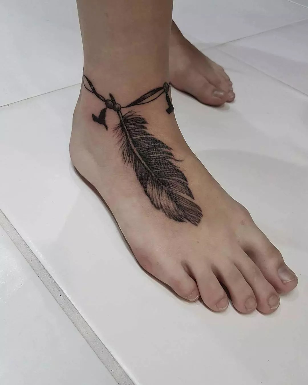 ankle chain tattoo ideas 0032