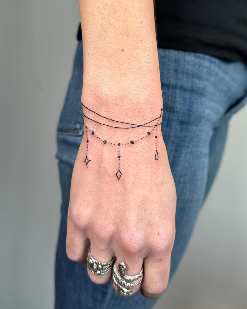 ankle chain tattoo ideas 0033