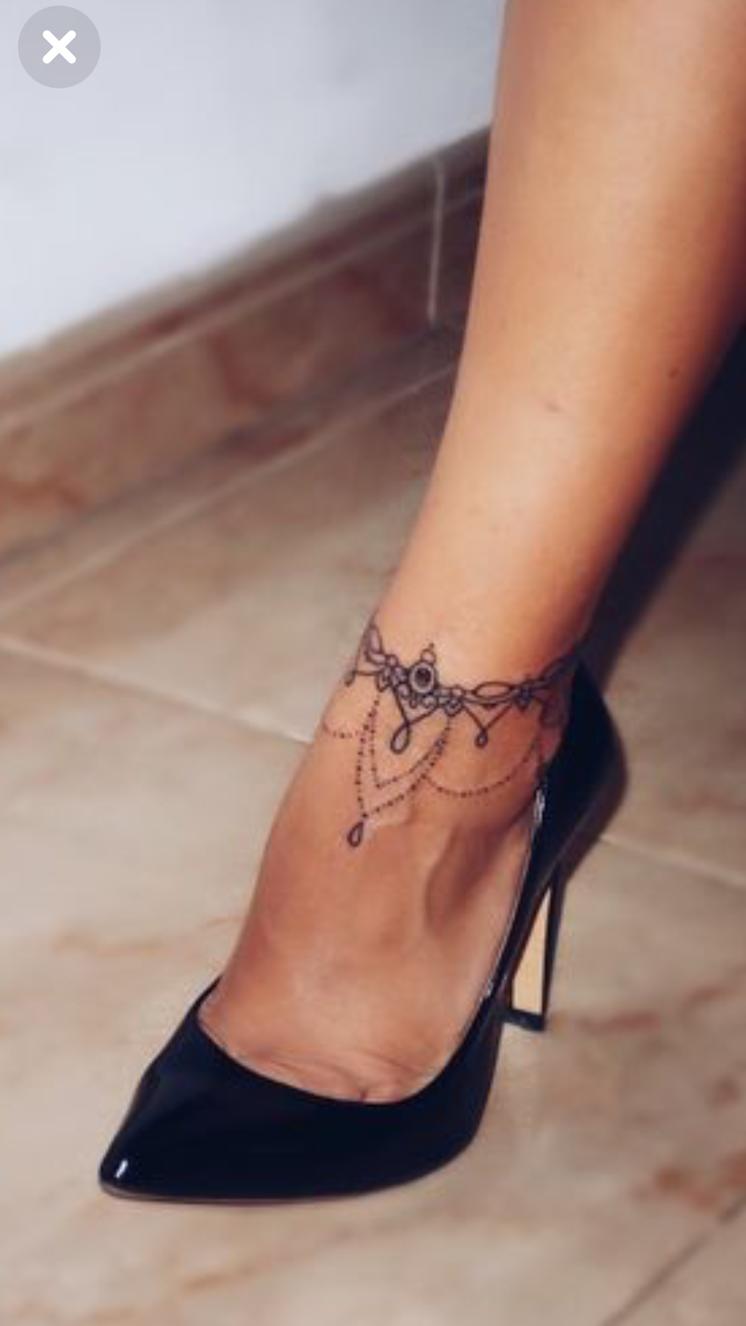 ankle chain tattoo ideas 0040