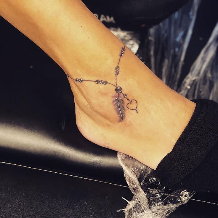 ankle chain tattoo ideas 0050