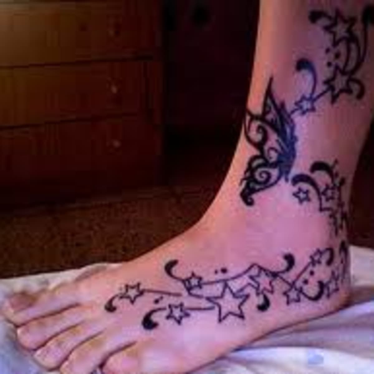 ankle chain tattoo ideas 0053