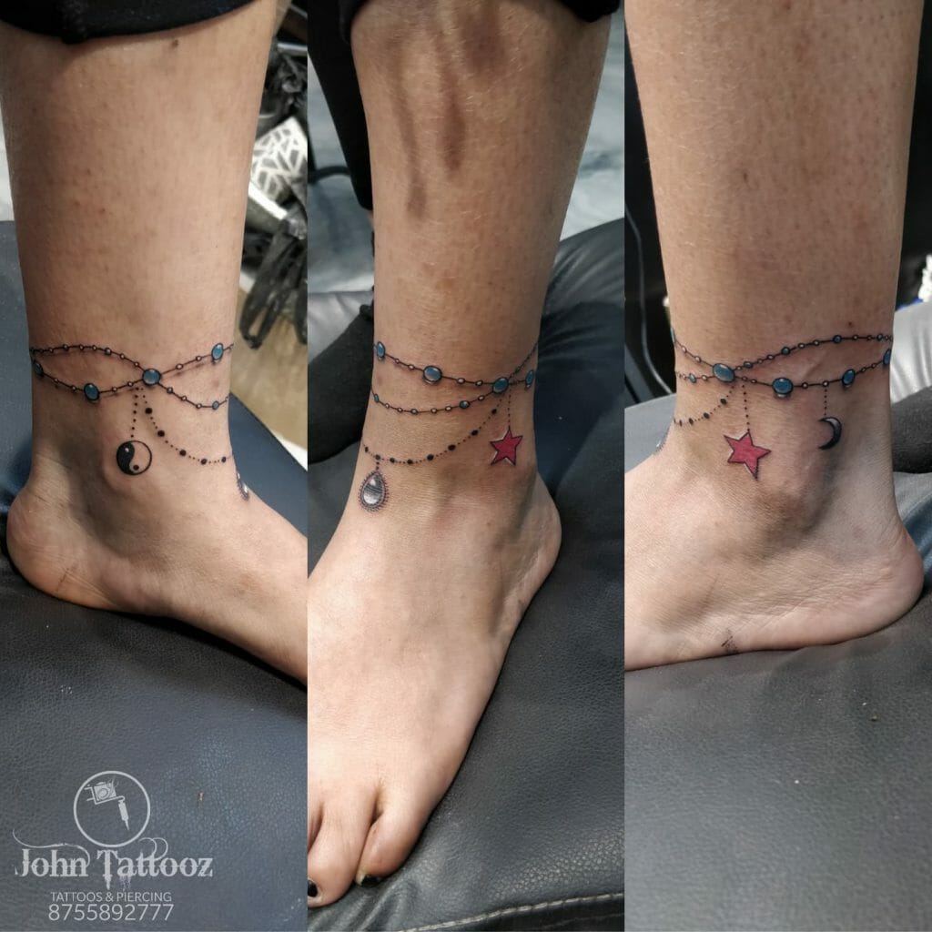 ankle chain tattoo ideas 0054