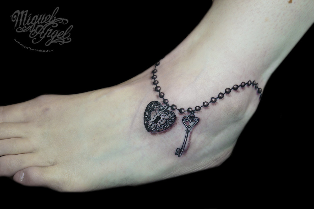 ankle chain tattoo ideas 0064