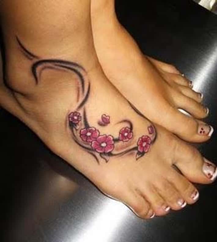 ankle chain tattoo ideas 0068